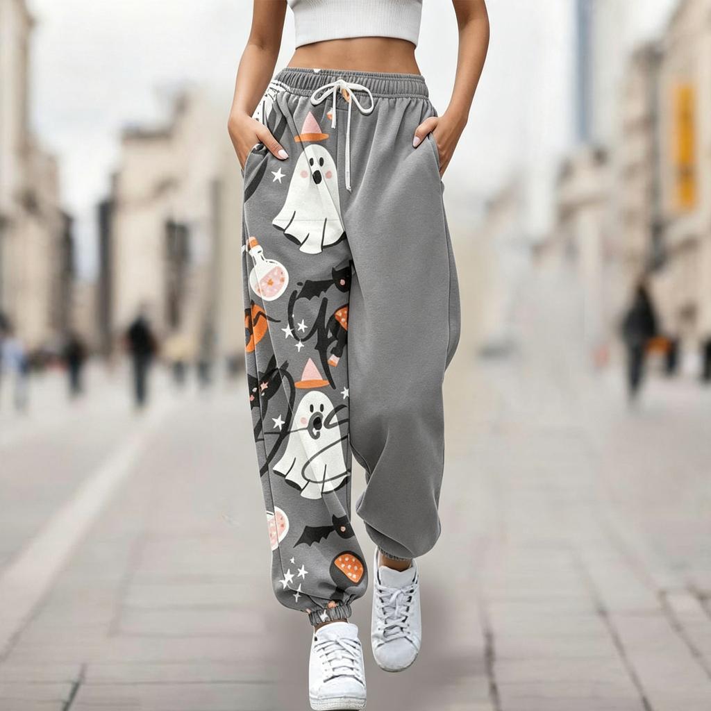 Unisex Halloween Printed Sweatpants for Costume Party Holiday Matching Outfits