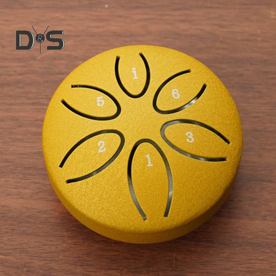 Bęben stalowy dla dzieci 3 cale 6 nut miniaturowe bębny deszczowe zewnętrzny deszczowy muzyk z młotkami i książką muzyczną do ogrodu kemping medytacja joga