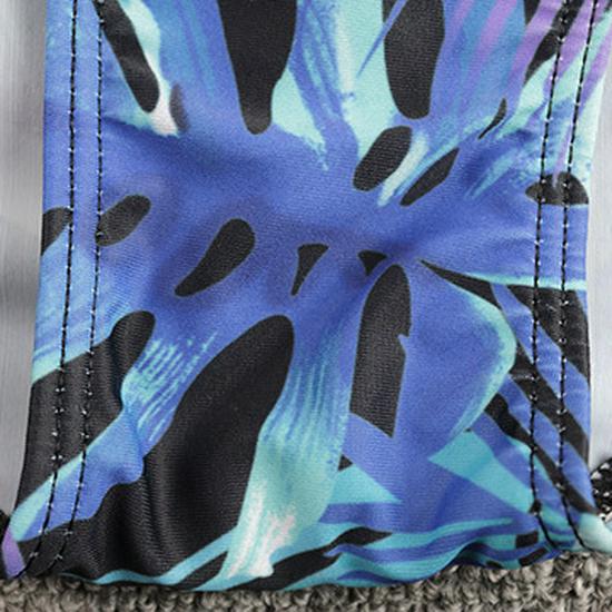 Leaf Print V-Neck Plus Size One-Piece Swimsuit (M-XXL)