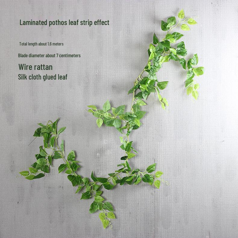Decorative Rattan Faux Leaf Vines for Air Conditioning Pipe or Shopping Mall Display
