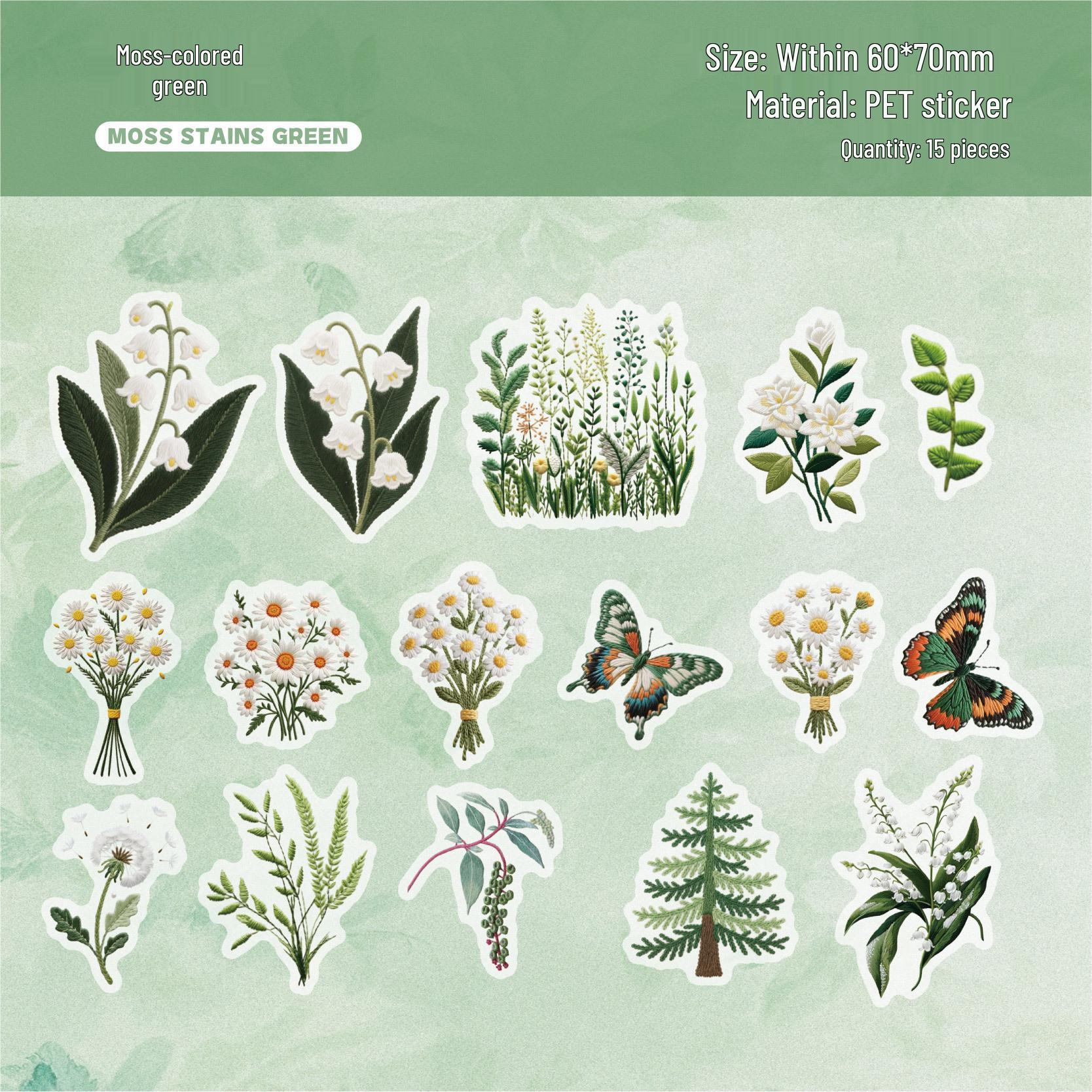 RetroStory DIY Embroidery Scenery Stickers Pack