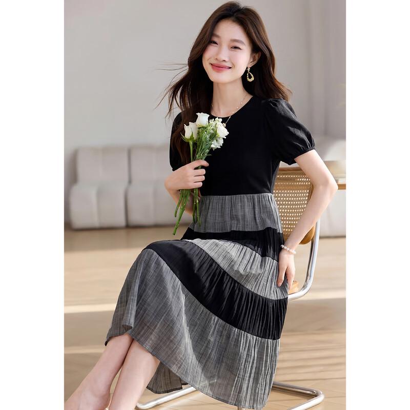 Sanpowa 2026 Classic Tiered Midi Dress XL