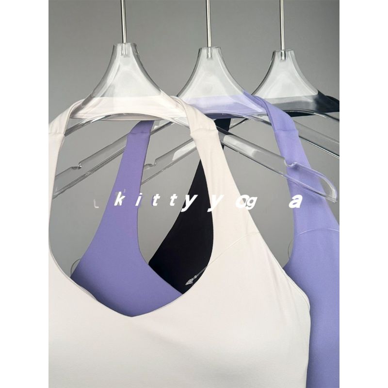 [Fairy Hong Kong Style Halterneck] U-Collar Sexy Open Back Sports Bra Yoga Fitness Disco Jumping Sexy Female New Arrival