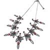 Les Trésors De Lily [N8809] - Designer Necklace 'Paradis Floral' Black Red