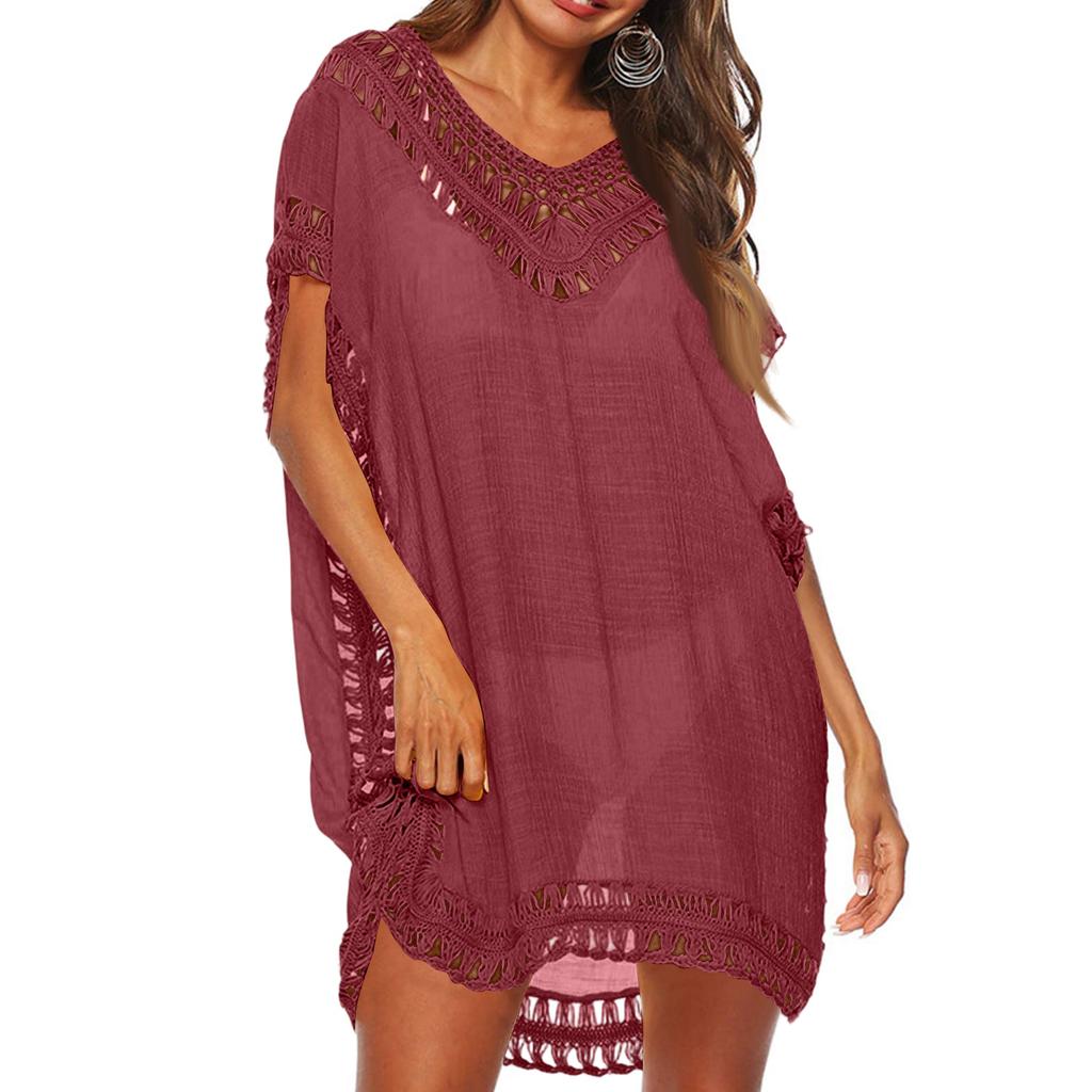 Dames Cover-up Edge Hollow Strand Cover-up Losse Jurk