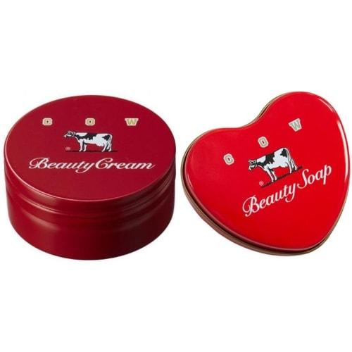 [Set Product] Cow Brand Red Box Beauty Cream 80g & Mini Heart Tin 40g