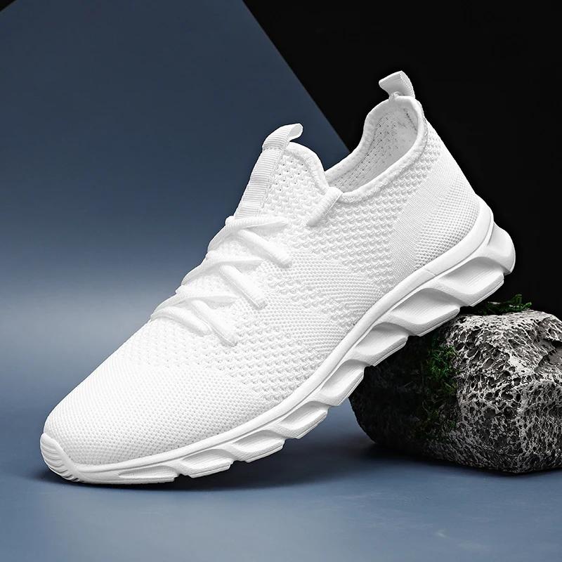 Men's Casual Sports Shoes Breathable Summer Light Soft Sole Comfort Outdoor Running Shoes Fashion Student Mesh Plus Size Sneaker