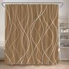 Black Striped Shower Curtains Modern Minimalism Lines Art Polyester Fabric Bathroom Bathtub Decor Bath Curtain Set With Hooks