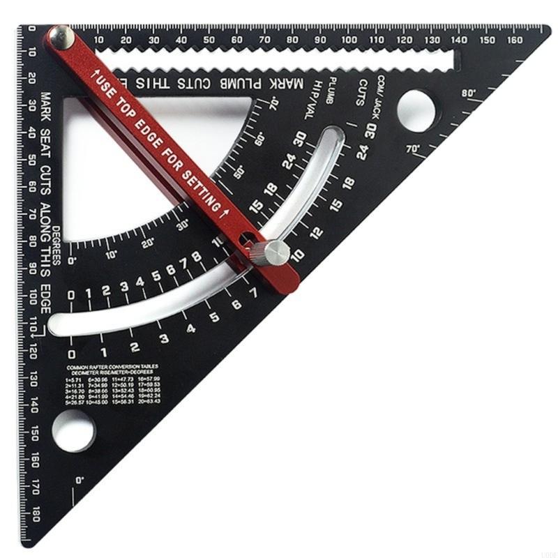   MM/INCH Carpenter Square Aluminium Ruler Woodworking Measurement Tool