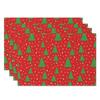 Christmas Placemats Dining Table Festive Holiday Decoration Snowflakes Tree Designs Dining Mats for Xmas Party Family Dinner