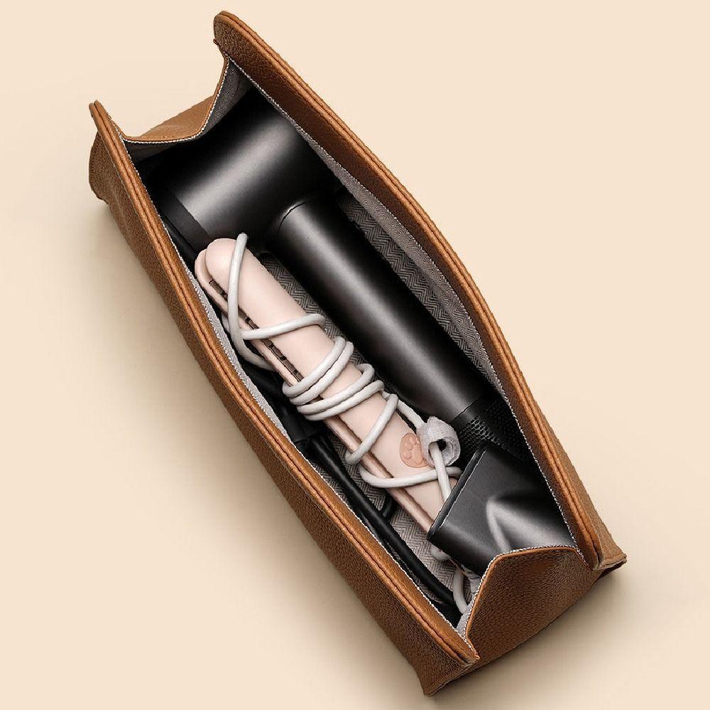 Magnetic Closure Curling Iron Storage Bag Large Capacity Cosmetics Bag  Travel Use