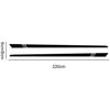 2pcs 2.2M Universal Car Body Door Side Skirt Stripes Stickers Vinyl Decals Black