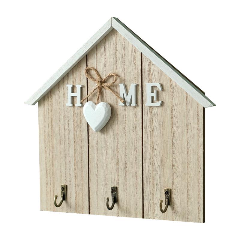 Wooden Wall-Mounted Key and Coat Hook – Punch-Free Door Hanger for Entryway