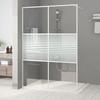 VidaXL Shower Wall Screen Partition Shower Cabin Bathroom Interior Splash Resistance White 140x195 Cm 152154
