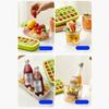 12 Grid 2-in-1 Portable Ice Tray Ice Maker Straw Water Bottle Ice Making Mold Silicone Kitchen Tools Household Ice Maker 500ML