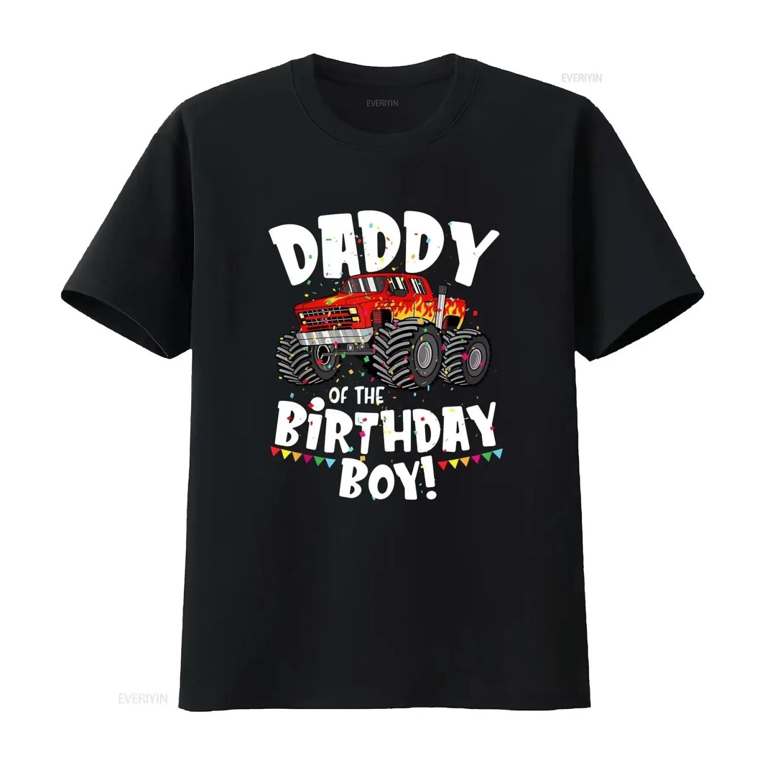 

Funny Monster Truck Daddy Of The Birthday Boy T Shirt vintage Washed Slightly Comfortable Soft Breathable Stylish S чёрный