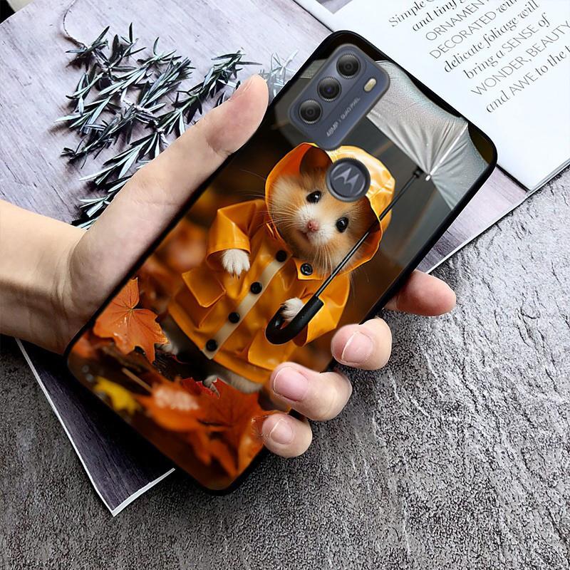 Cute Hamster Phone Case For Moto G84 G04 G22 G31 G32 G42 G52 G10 G20 G30 G60 G13 G14 G50 G100 G73 G23
