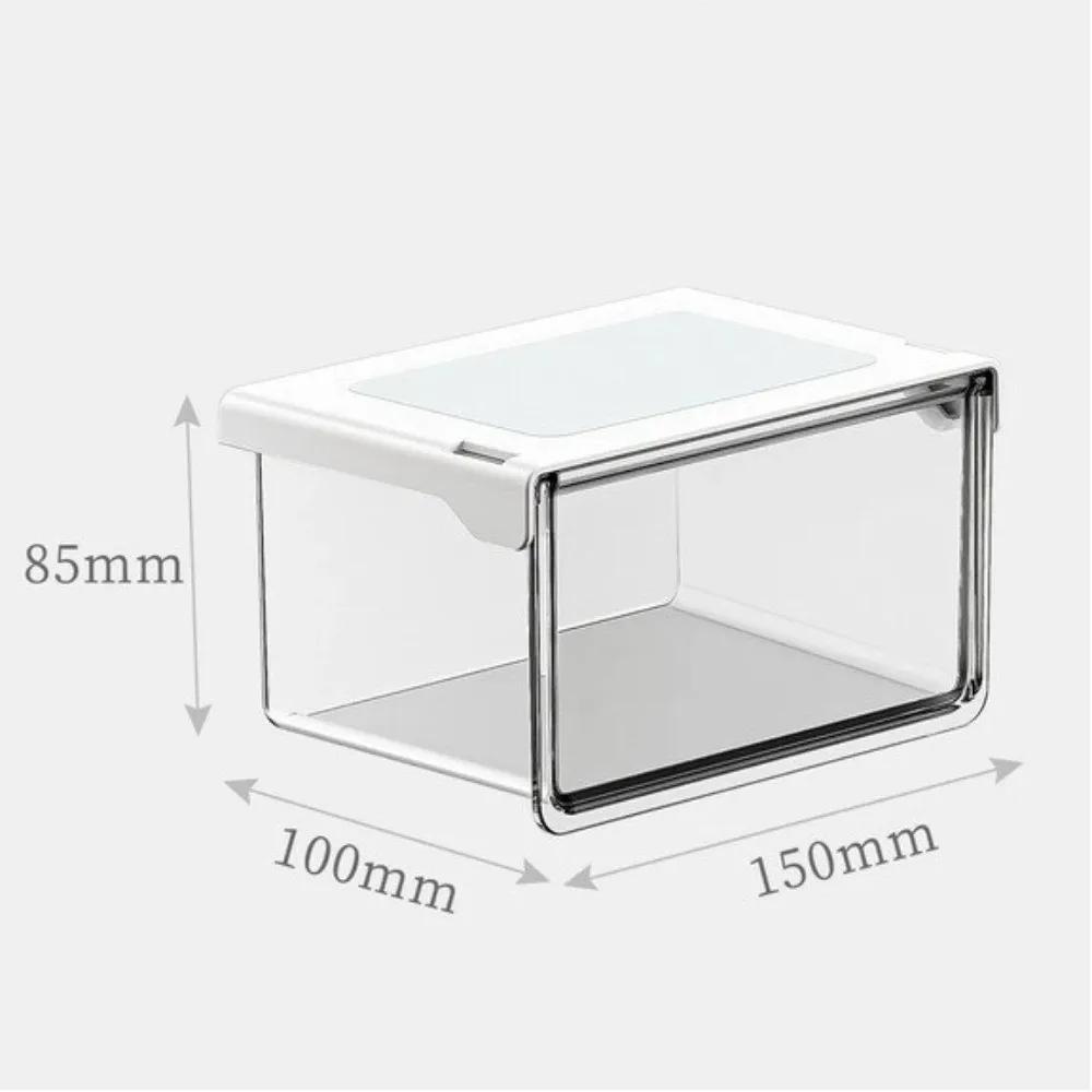 Transparent Pull-Out Storage Drawer Wall-Mounted Under The Mirror Cabinet Drawer Style Storage Box No-Punching Installation
