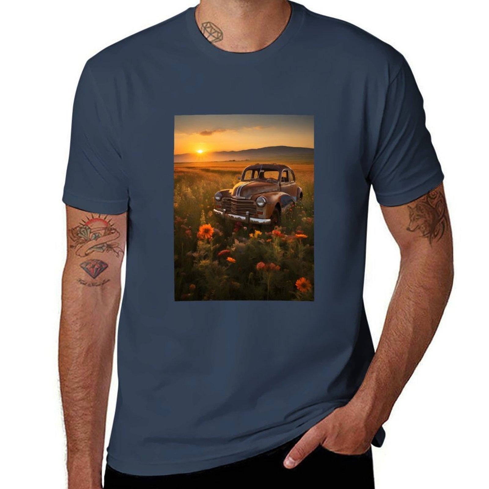 A Vintage Car TShirt Work Outdoor TShirt for Unisex S