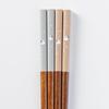 Sunlife Chopsticks, Dishwasher Safe, Adult, Long, Cute, 22.5cm, Shimaenaga (Long-tailed Tit) Design, Natural Wood, Gray, Made In Japan, H-06757