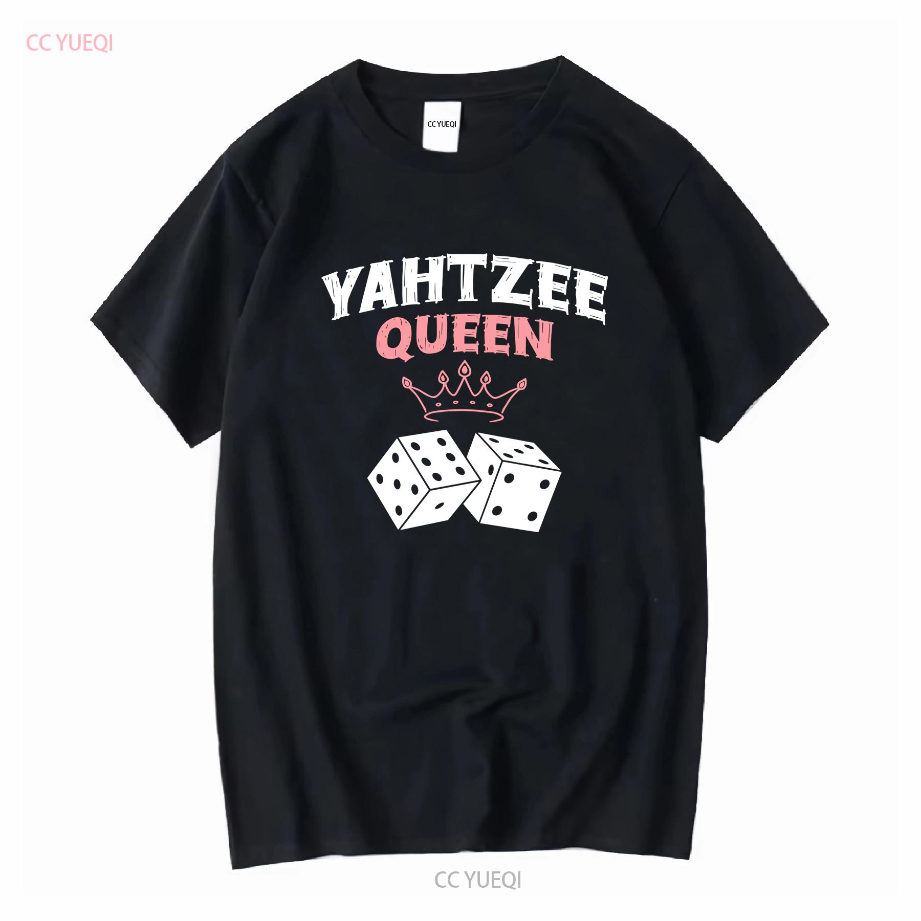 

Yahtzee Queen Game Night Dice T Shirt vintage Washed graphic Top For Everyday Wear Versatile Casual designer clothes vintage 4XL
