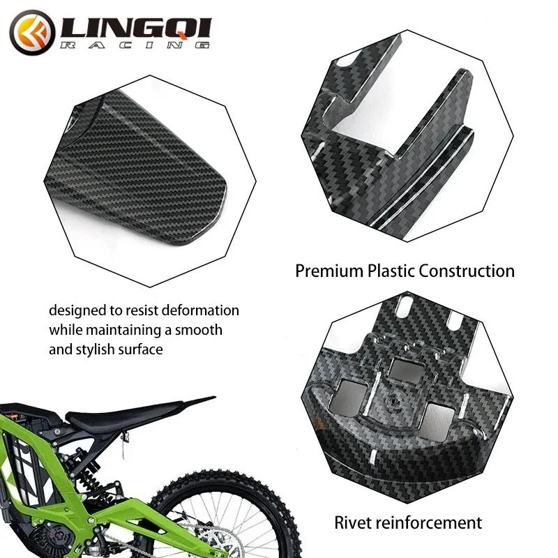 LINGQI RACING Rear Plastic Mudguard Waterproof Frame Fender For Light Bee X S Electric Motocross Bike LightBee Original Parts