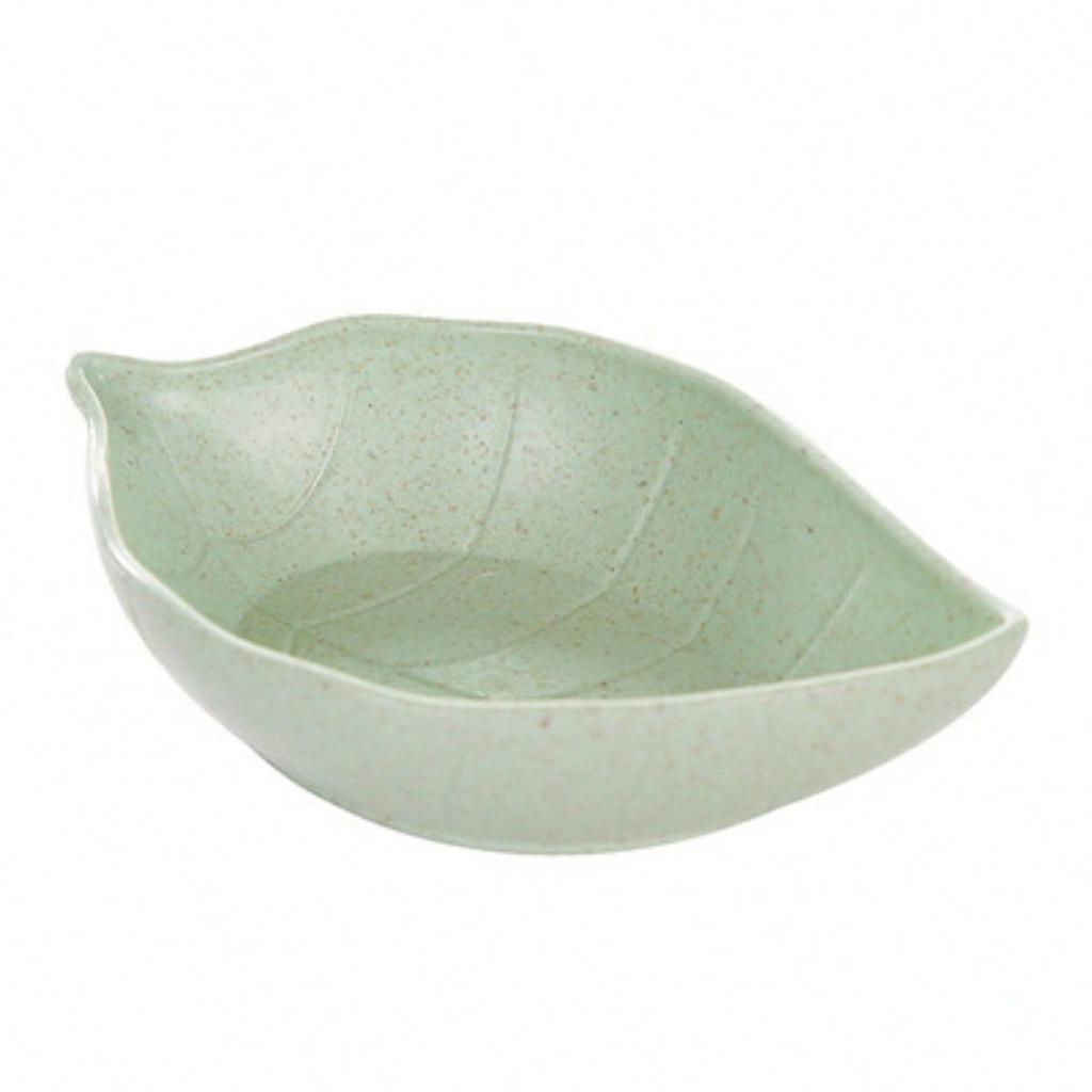 New Nordic Style Leaf Small Plate Food Grade Wheat Straw Seasoning Plate Kitchen Vinegar Bowls Soy Sauce Plates Snack Plates