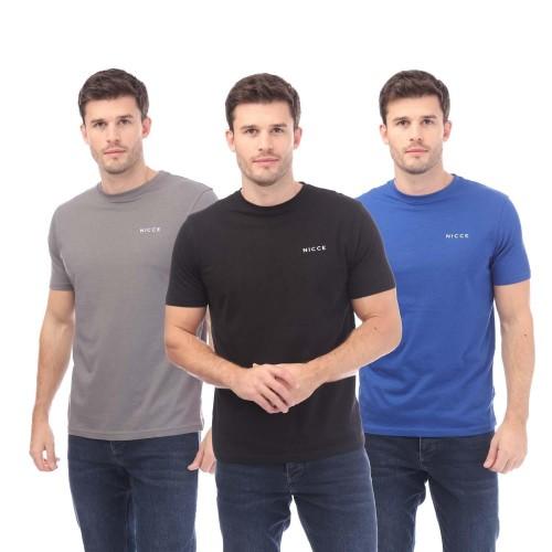 Nicce Mens Duka Logo T-Shirt (Pack of 3)