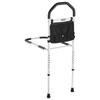 Bed Rail for Elderly, Bedside Assist Rails with Supporting Leg and PU Handrail, Adjustable Height Carbon Steel Pipe Bedside Cane, Bed Bars for Seniors