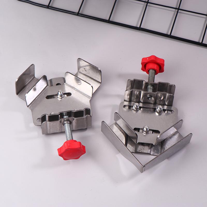 1pc Stainless Steel Right Angle Clamp 90° Quick Positioning Clamp Adjustable Swing Jaw For DIY Wood Panel Splicing