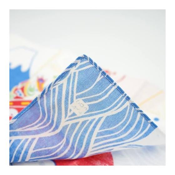 Frontier Cotton Handkerchief Mt. Fuji, Treasure Ship, and Sea Bream HKC-005 Quick-Drying Absorbent Japanese Tenugui Fabric 100% Cotton Large Size