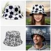 Folding Soccer Pattern Bucket Cap Korean Style Football Fisherman Hat Sunscreen Basin Cap  Work