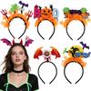 Halloween Felt Headband Glow in The Dark Pumpkin Ghost Bat Eyeball Hair Hoop Cosplay Costume Hair Ornament Halloween Night Party