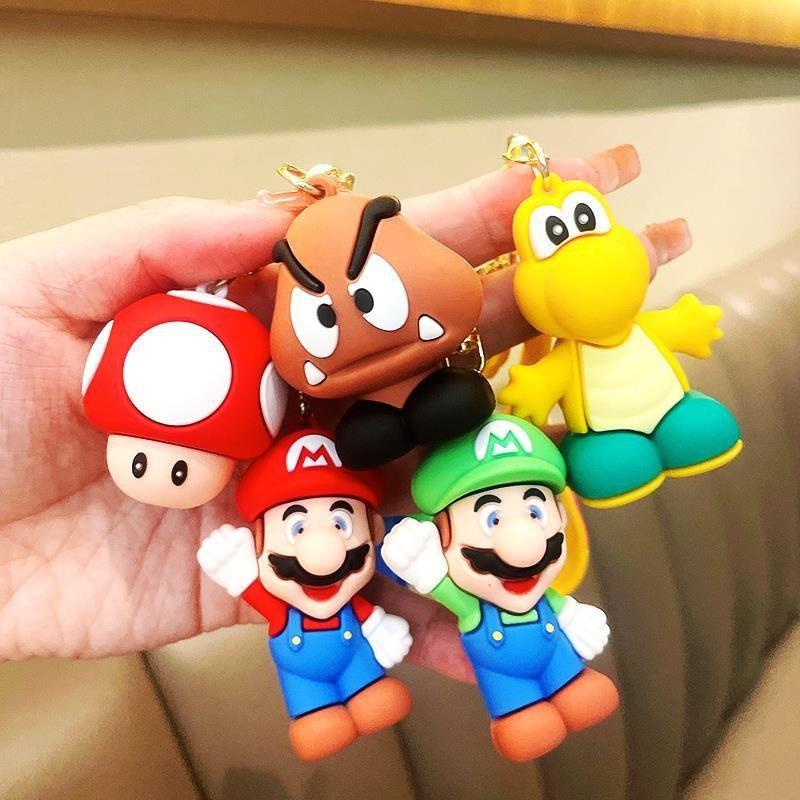 Soft Rubber Mario Keychain Fun Cartoon Accessory With Independent Packaging Perfect Gift For Kids And Adults