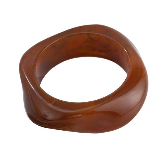 Gennemsigtig Harpiks Armbånd, Overdrevet Uregelmæssig Form Armbånd, Retro Stil Letvægts Lagdelt Armring til Smykkegave
