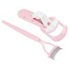 Eyelash Curler Comb Set Professional Wide Angle Fine Tooth Spacing Eyelash Curler Kit with Refill Pads for Make Up Pink