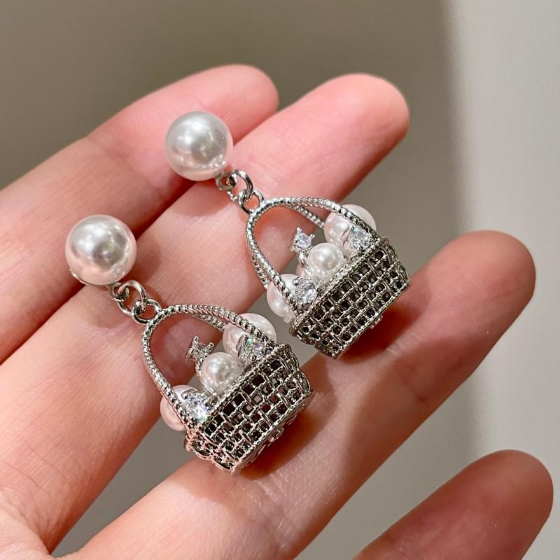 Vintage Black Series Stud Earrings 925 Silver Needle Minimalist High-End Personality Accessories for Women