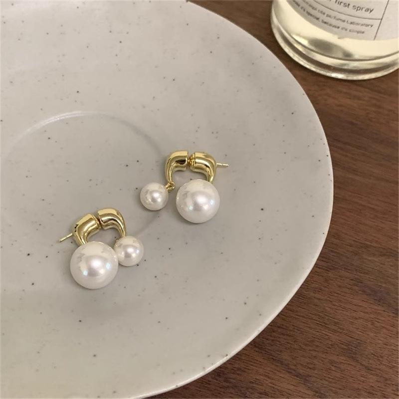 

Уникальные корейские серьги-подвески с шариками, элегантные серьги-шармы, серьги-кольца, модные украшения для женщин, девушек, подарки золотой