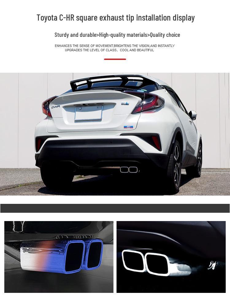 Toyota Noah/Voxy/Esquire 80 Series CHR Dual Outlet Stainless Steel Exhaust Tailpipe