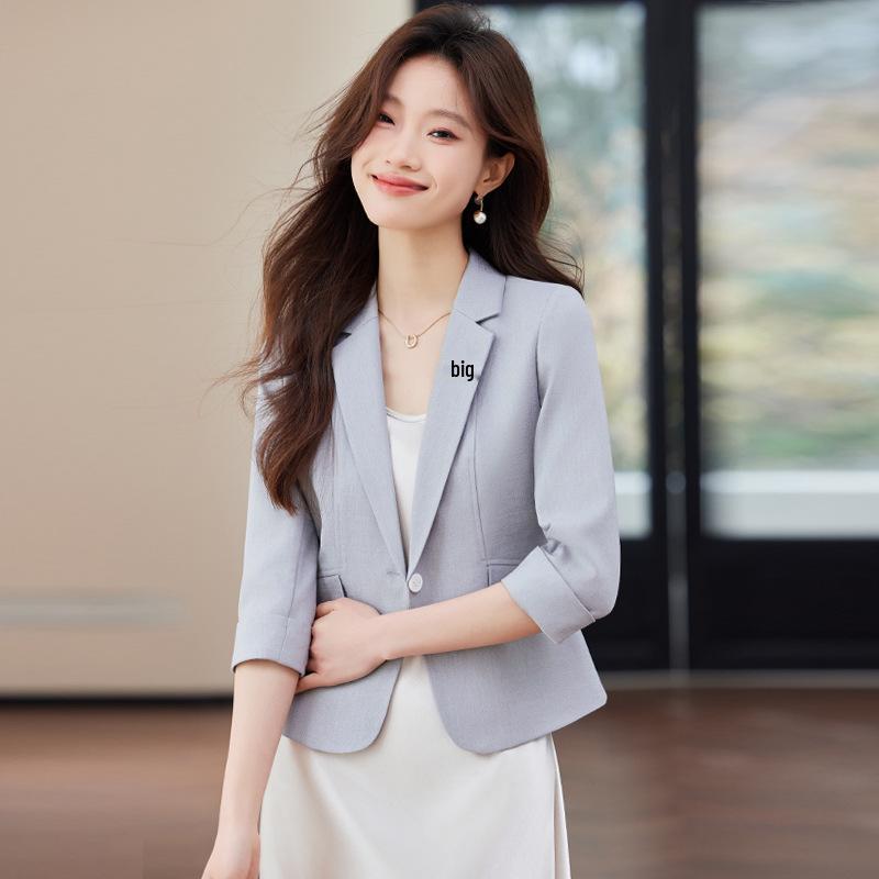 Women's Spring 2025 High-End Korean Style Blazer & Pants Set - Casual & Professional