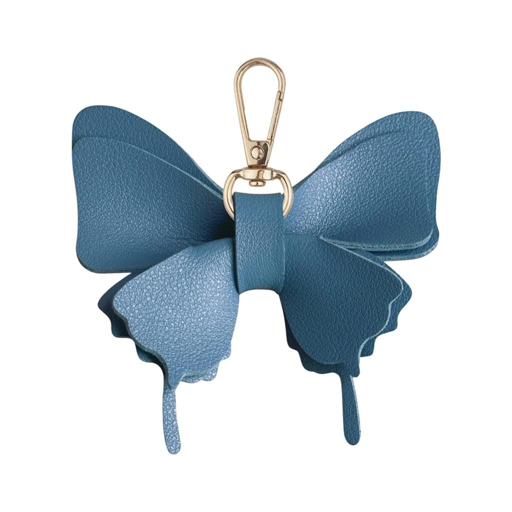 Elegant PU Leather Butterfly Bag Charm Keychain Accessory for Women Stylish Purse Decors Bags Pendant