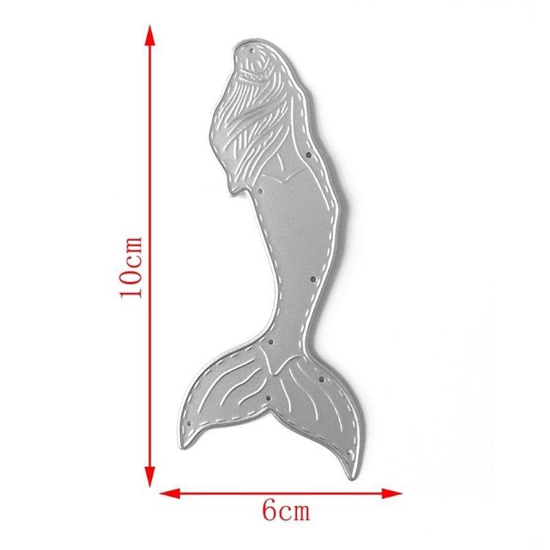 

Металлические карты Изготовление трафаретов для тиснения Скрапбукинг Русалка Вырубные штампы Декор для фотоальбома