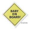 2pcs Baby on Board Car Stickers Reflective Night Visibility Vehicle Sticker Waterproof Vehicle Decal for Child Safety