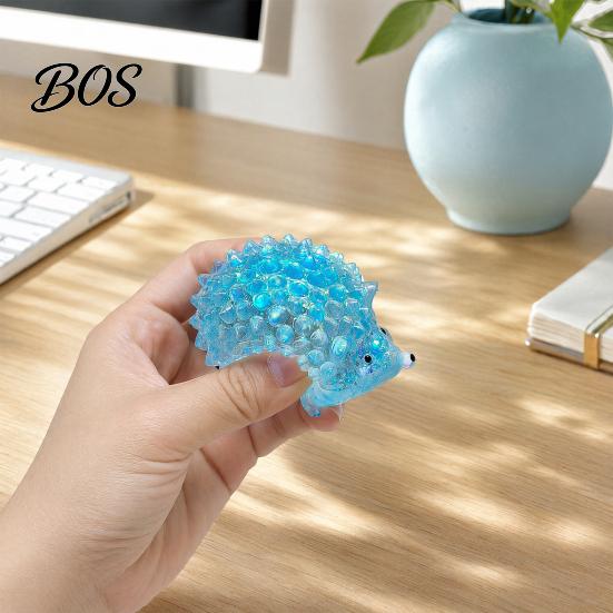 Anxiety Relief Toy Mini Hedgehog Squeeze with Glitter, Soft Stretchy Clear Rabbit Sensory Fidget Toy, Sugar Stress Ball Slow Rebound