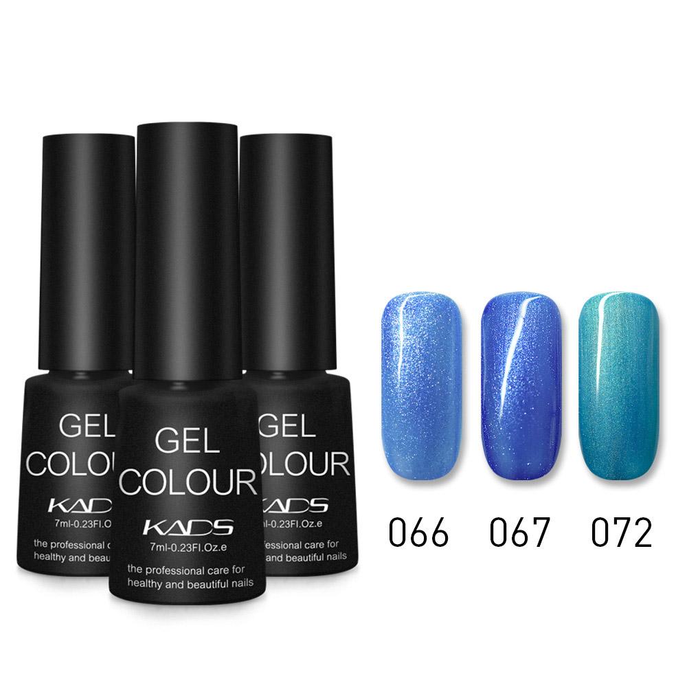 kads 3 buc/set Oja Gel de Unghii UV LED Soak Off Gel Lac de Unghii pentru Manichiură 7ml Semi Permanent Vernis Lac UV