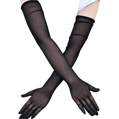 Sonnenschutz Transparente Handschuhe Netzfahrhandschuhe Vollfinger Lange Handschuhe & Fäustlinge Damen