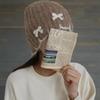 Women's Lovely Color Block Mini Ribbon Wave Beanie