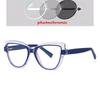 0 -0.5 -0.75 To -6.0 Blue Light Blocking Cat Eye Short-Sight Prescription Glasses For Women Computer Student Myopia Spectacles