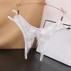 Sexy Lingerie Women's Sexual Panties Crotchless Opening Transparent G-strings Thongs Bow Underwear for Women Lace Erotic Panties