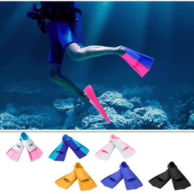 Aletas de natación Aletas de entrenamiento flotantes cortas para niños y adultos, aletas de goma para piscina para nadar y bucear - 1 par